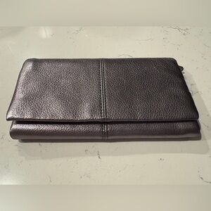 HOBO Dark Brown Leather Wallet